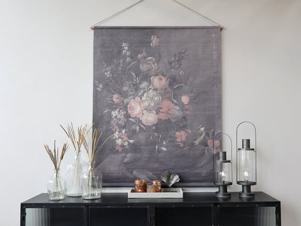 Canvas för upphängning med blomtryck 145/124 cm Multicolor