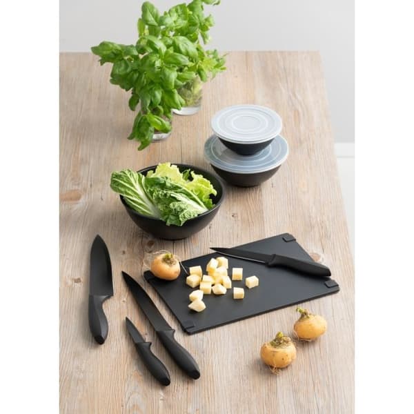 Knivset 5 delar av återvunnet material | Maku Kitchen Life Black