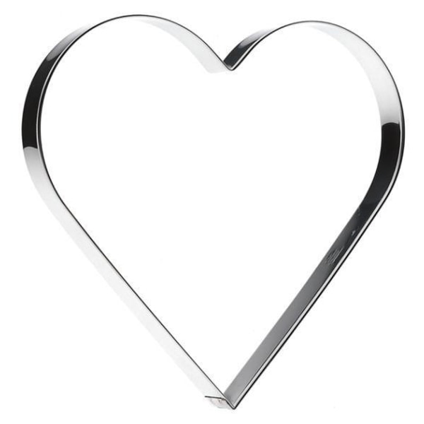 Kakmått Hjärta 15 cm Silver