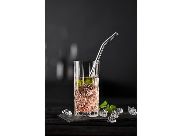 Sugrör 21,5 cm Glas 6 st Lyngby Transparent