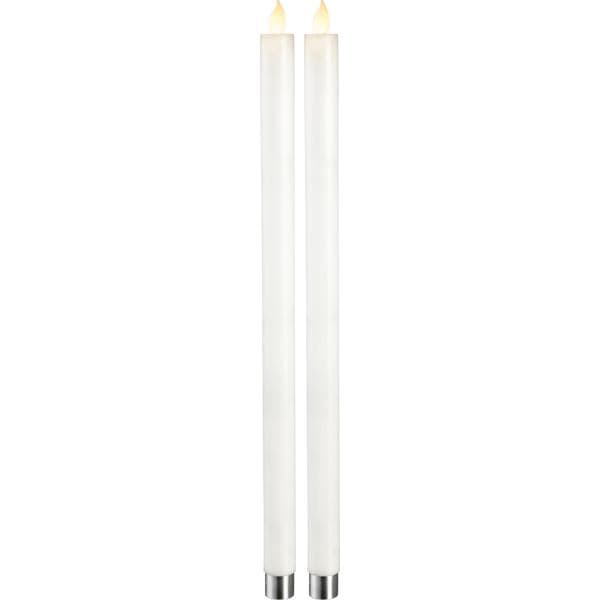 LED Antikljus 2-PACK M-TWINKLE m timer 40cm White 40 cm långa