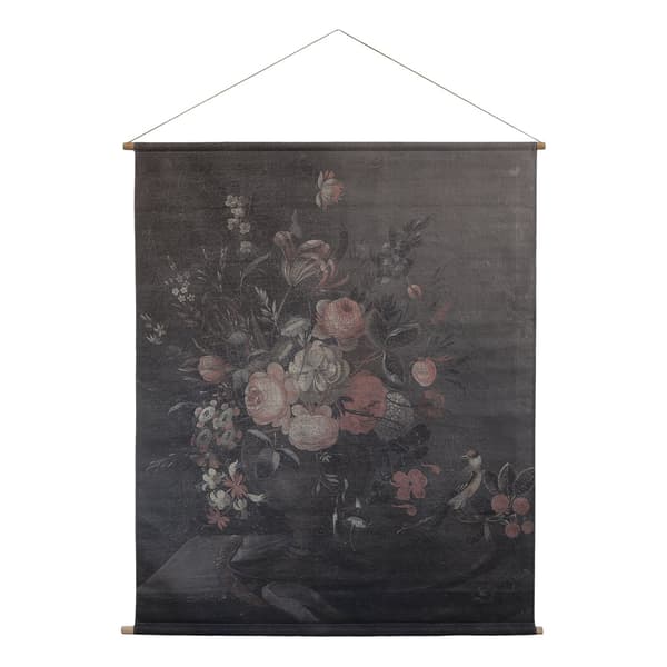 Canvas för upphängning med blomtryck 145/124 cm multifärg