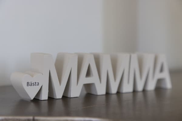 Bästa Mamma, Stående skylt 26 cm Sand Sand