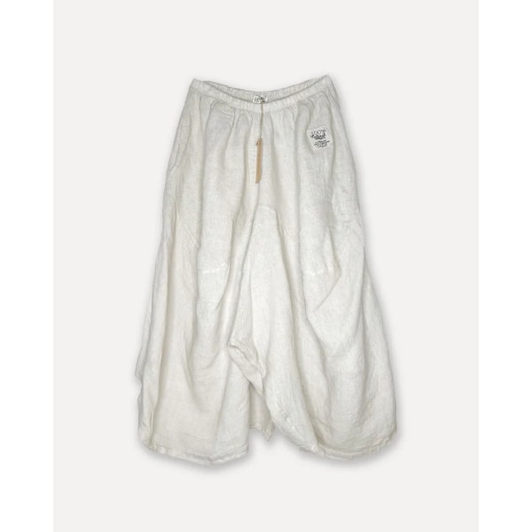 Attitude Baggy Yoga Skirt Pants - Reunion Home White