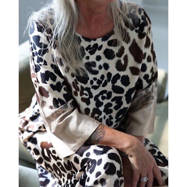 Faded White Chocolate Leo Dress - Reunion Home Multicolor