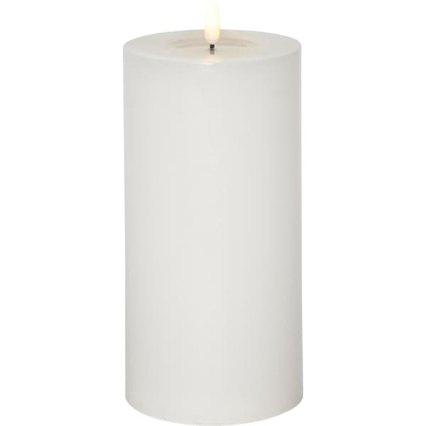 Blockljus Flamme Flow Big LED 22,5 cm Vit