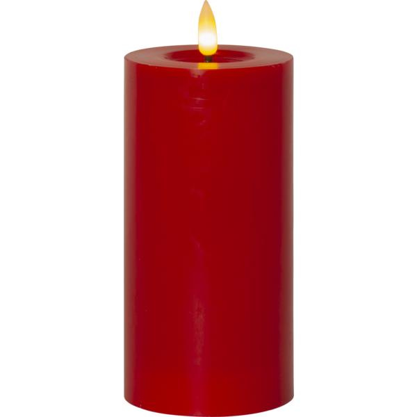Blockljus Rött Flamme Flow LED Star Trading Red 17,5 cm