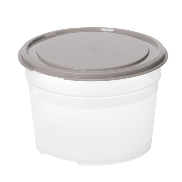 Matförvaring/burk 0,6L rund 2-pack Smartstore Grey