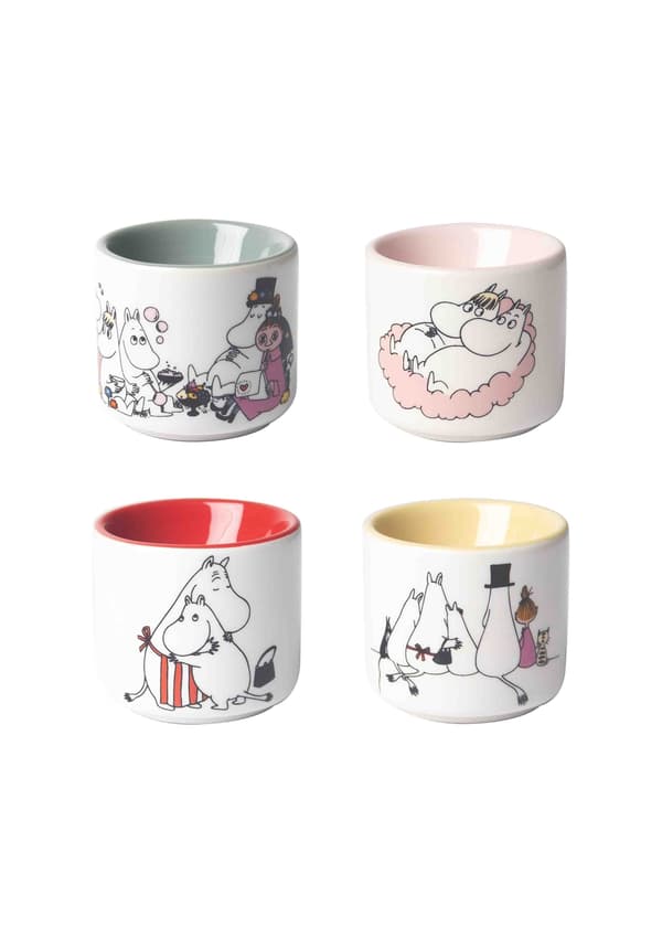 Äggkoppar Mumin Love 4 st Färg Multicolor
