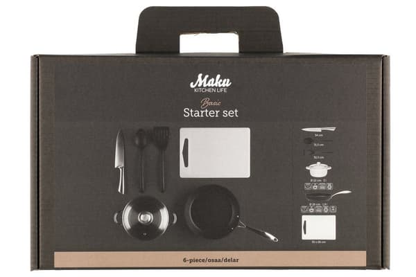 Startset 6 delar Basic Maku Svart