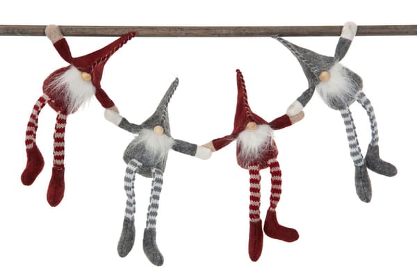 Tomte Sittande 18 cm A lot Decoration grå