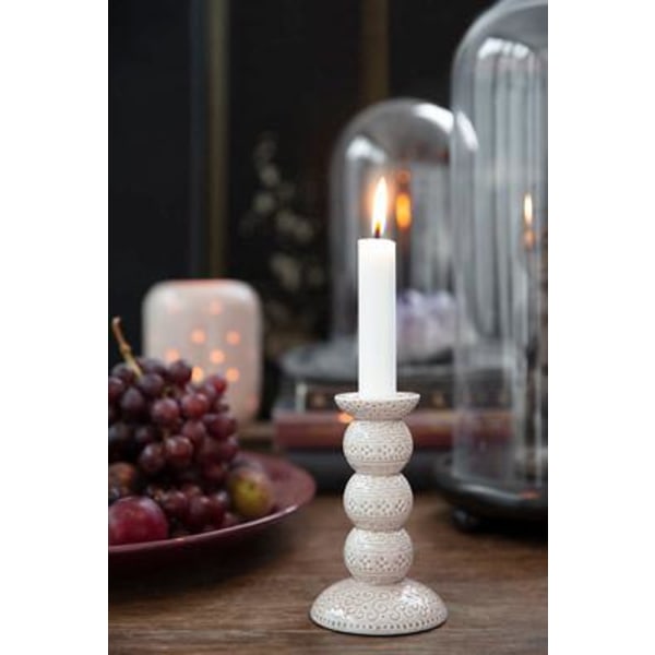 Antiikkinen itämainen kynttilänjalka 14 cm Cult Design Beige