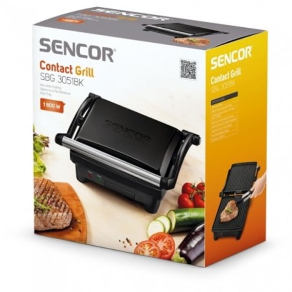 Sencor Sandwichgrill / kontaktgrill 3 positioner, sort Black