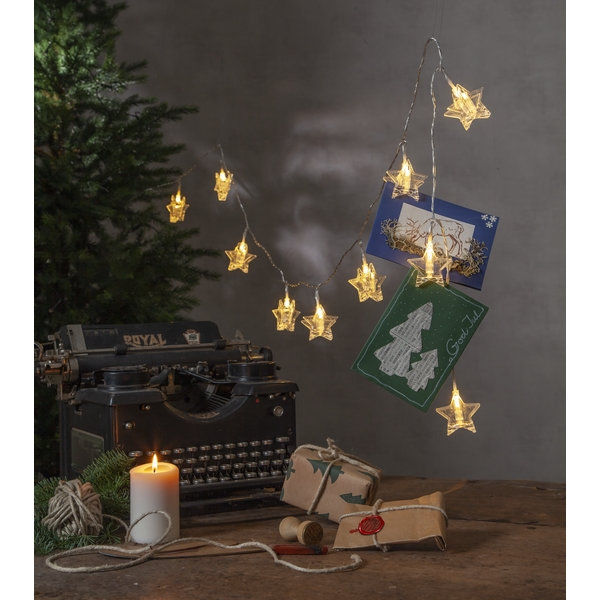 Ljusslinga Clippy LED 10 clipsstjärnor 1,8 M White