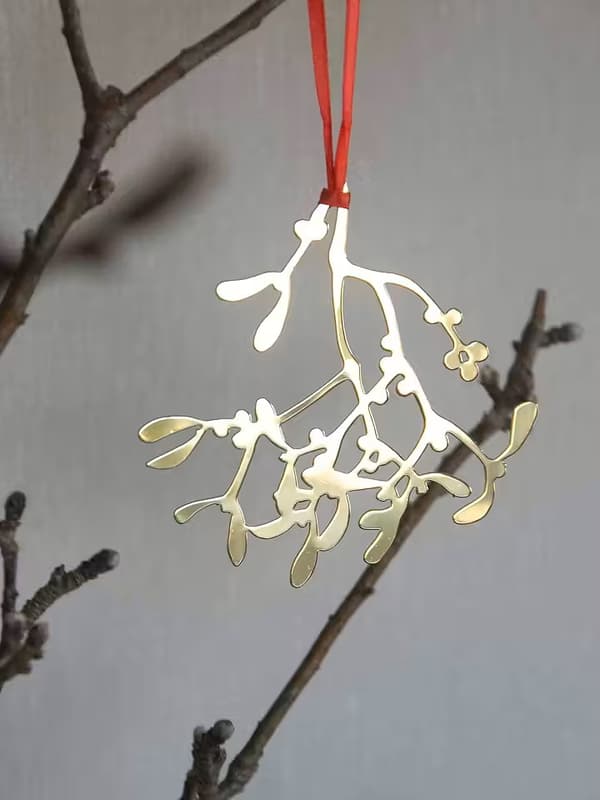 Hänge Mistel Stor 12 cm Pluto Design Guld