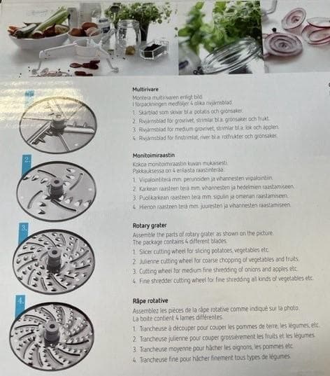 Gastromax Multirivare / Råkostkvarn 30cm Vit