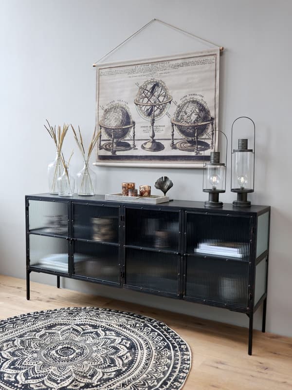 Fransk Stall lanterna m timer - 2 storlekar Chic Antique Grey Höjd 53 cm