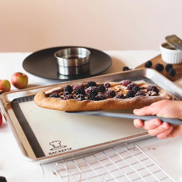 Slickepott & bakpensel set Silikon Backefix grå