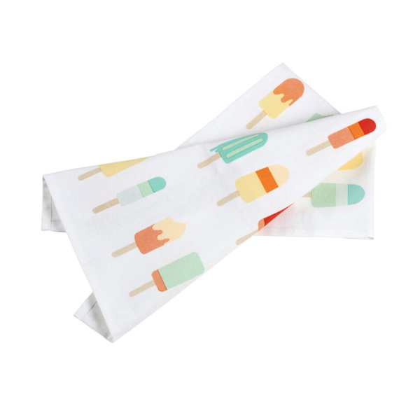 Bastian Handduk ice cream vit/flerfärgat 2-pack 70x50 cm Multicolor