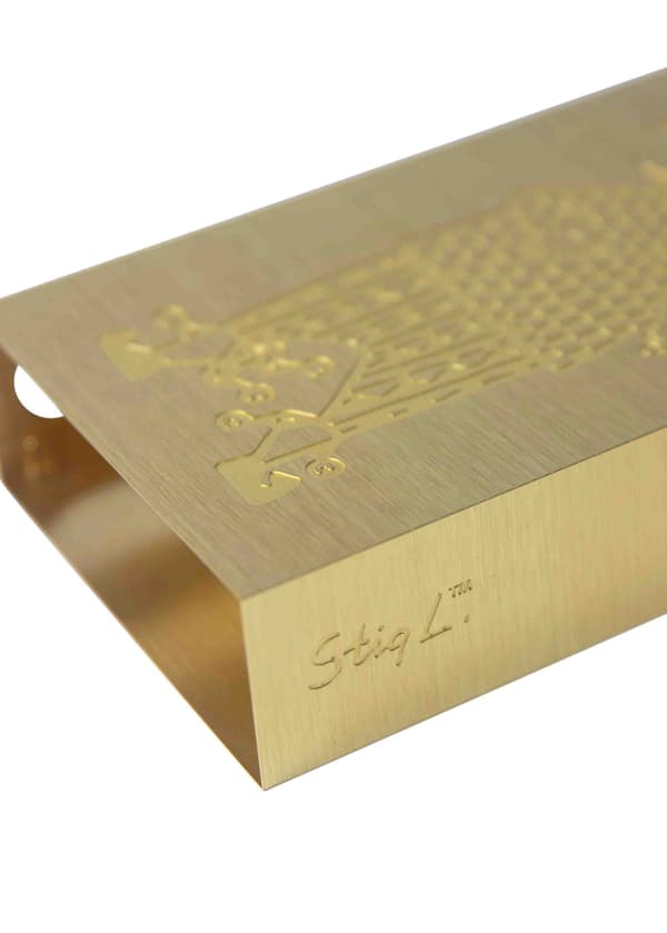 Tändsticksfodral Stig L Karneval Mässing Guld