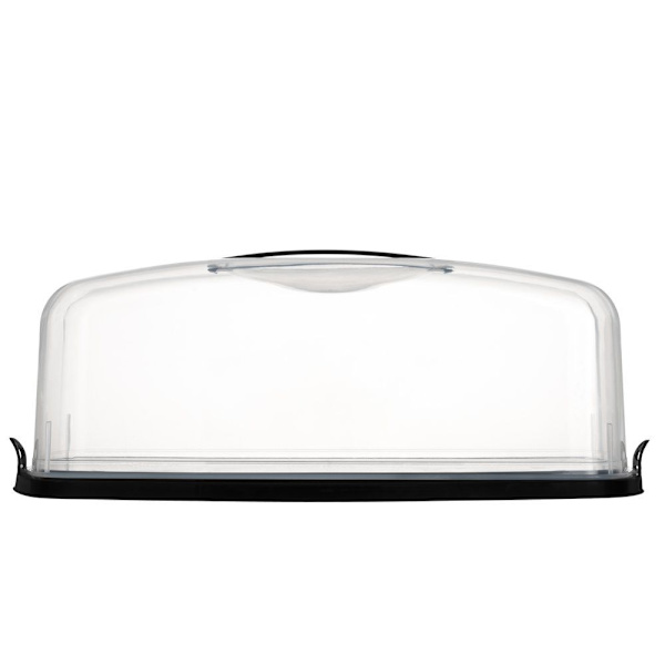 Tårtkupa, rektangulär, svart 38,2x17,5x14,5 cm Black