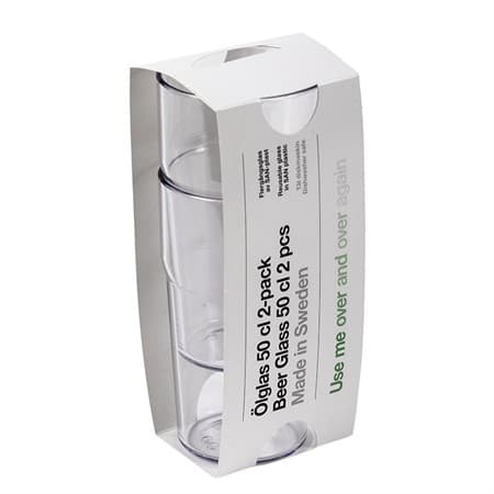 Ölglas 50 cl SAN-plast 2-pack Daloplast Transparent