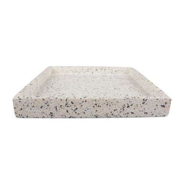 Bricka Terrazzo 30x30 Vit Kvadrat Vit