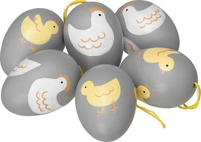 Brunetta Ägg 6-pack 6cm Cult Design grå