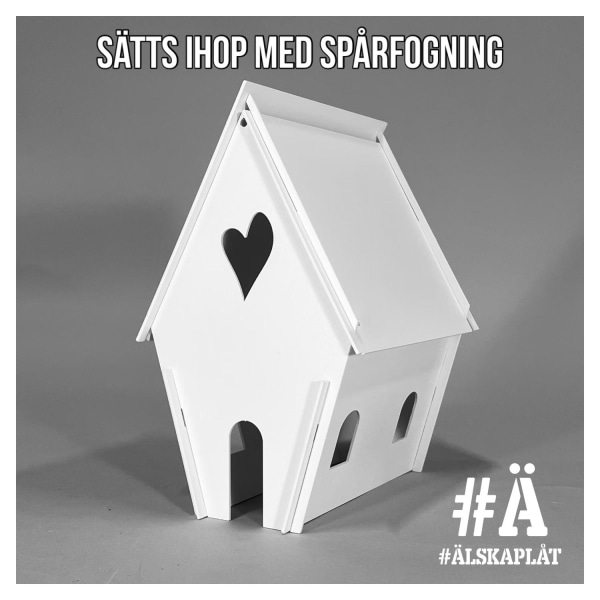 Pepparkakshus - återanvändbart Älska plåt White