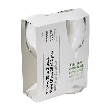 Vinglas SAN-plast 25 cl 2 -PACK Daloplast Transparent