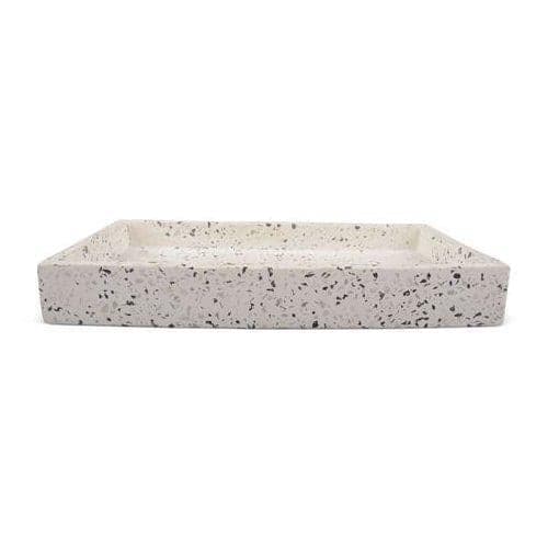Bricka Terrazzo Vit Avlång 30x15 cm White