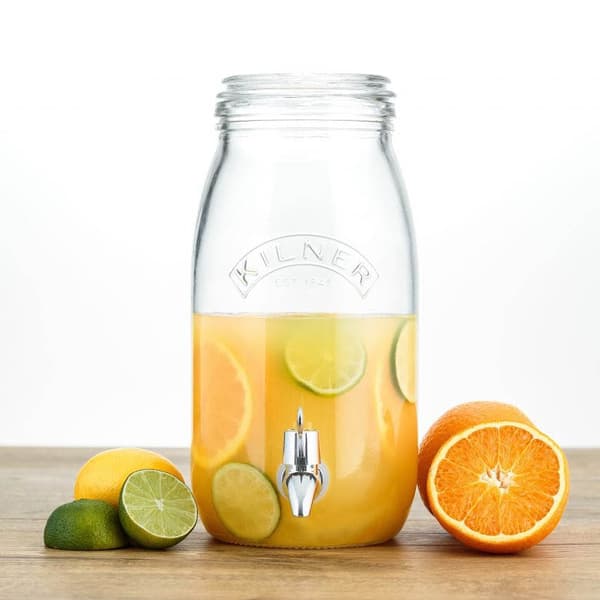 Dispenser 3 liter glas m kran Kilner Crystal