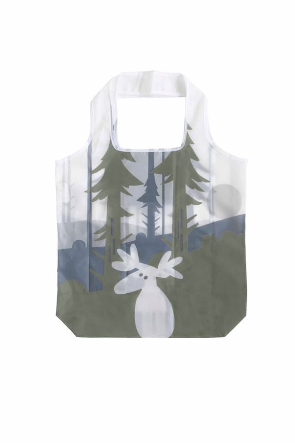 Shopping bag / väska Älg i skog Green one size