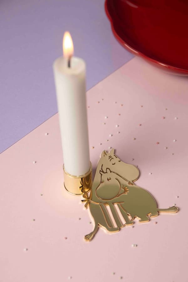 Ljusstake Mumin Love Pluto Design Gold