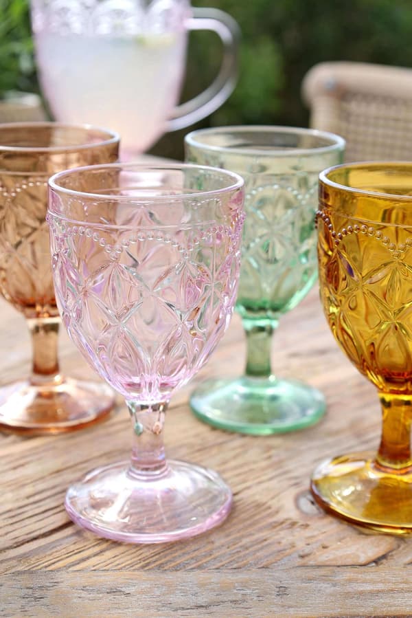 Saint-Émilion Vinglas 6-pack med mönster olika färger Multicolor
