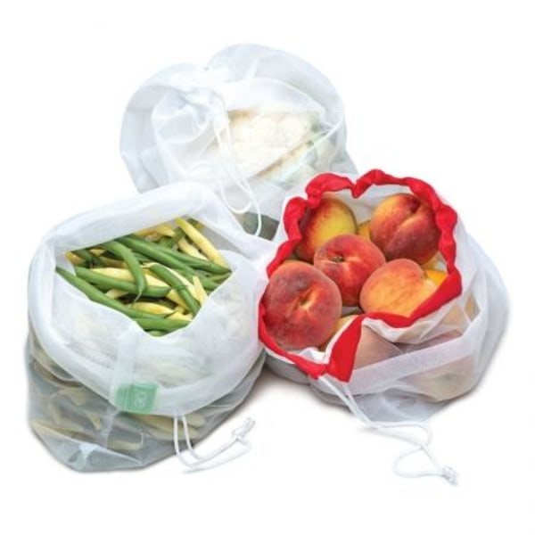 Frukt & Grönsakspåsar, Återanvändningsbara 5st Vit