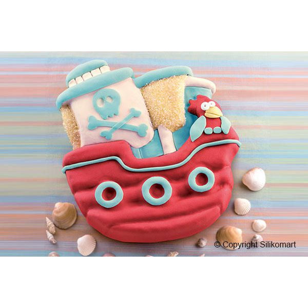 Silikonform Piratskepp Baby Line  Silikomart Blue