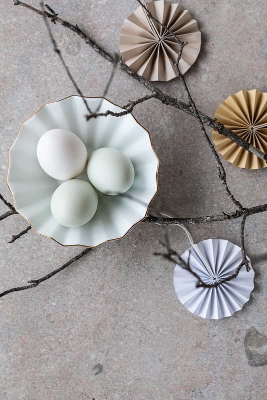 Veckat Pynt 3-set, vit/aprikos/guld multifärg