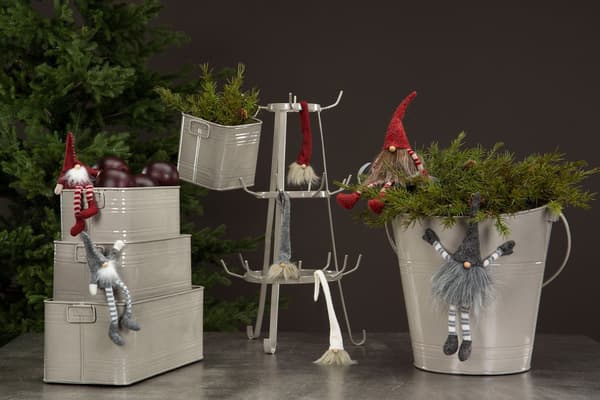 Tomte Sittande 18 cm A lot Decoration Grey