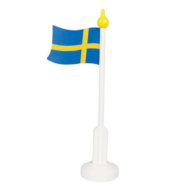 Sverigeflagga / träflagga 37 cm Blå