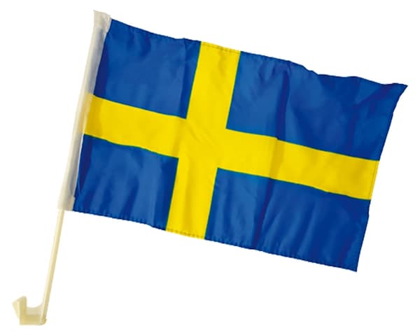 Svensk flagga 2-pack bilfäste Blå