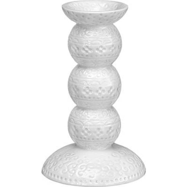 Antiikkinen itämainen kynttilänjalka 14 cm Cult Design White