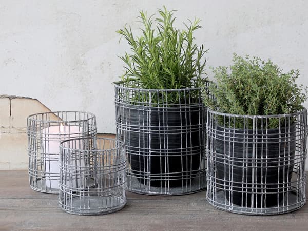 Zinkkrukor 4 set Chic Antique Grey