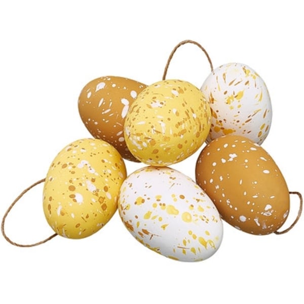 Stänk miniägg 6 st 4cm Gul Cult Design Yellow