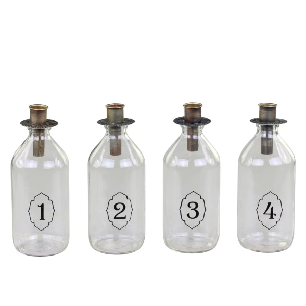 Adventsflasker med lysestager 4 Chic Antique Transparent