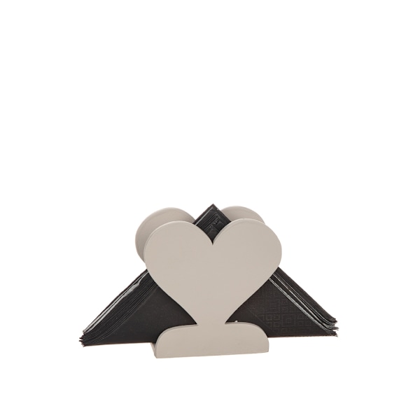 Servettställ Hjärta Sand12 cm Different Design Sand