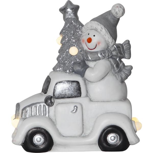 Snemand på lastbil, dekorativ belysning LED Friends White