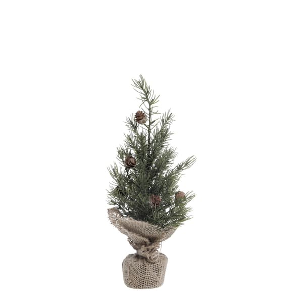 Konstgjord krukväxt Gran m kottar 30 cm Grön
