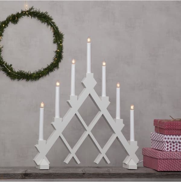 Ljusstake Rut Vit 53 cm White