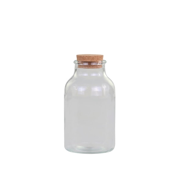 Glasflaska Mjölkflaska korklock - flera storlekar Transparent H16/D8 5dl